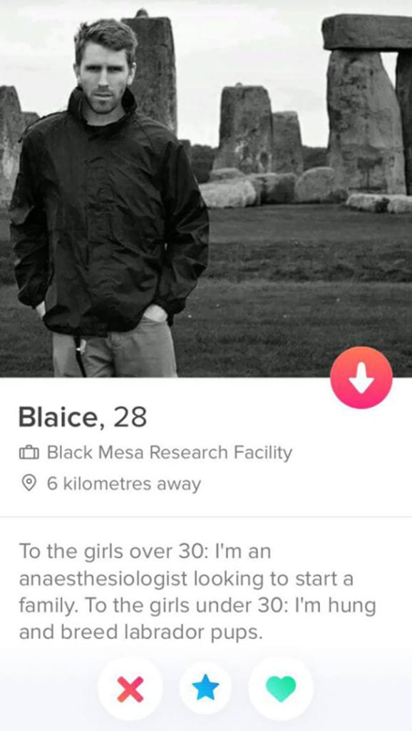 dating profile text sample
