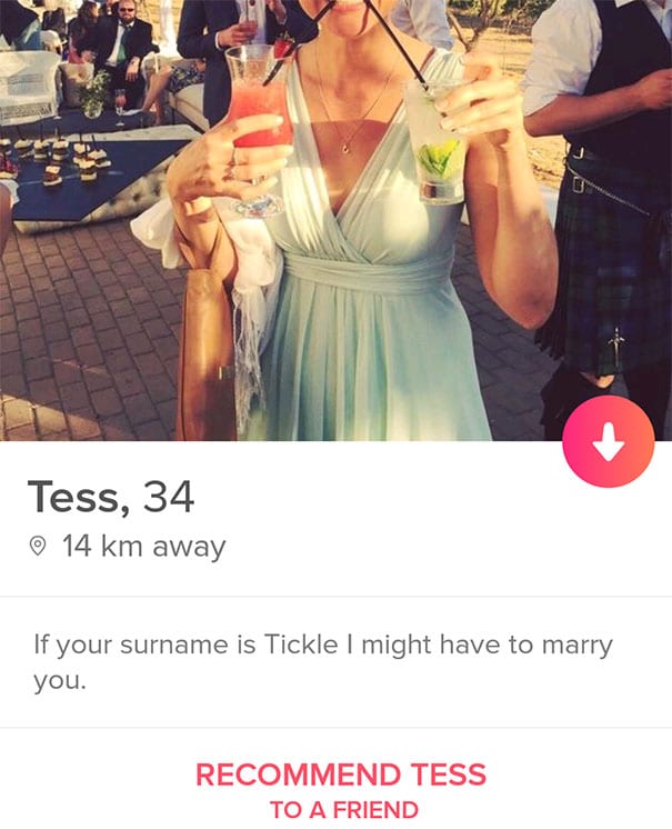 20 Funny Tinder Profiles You Might Swipe Right On