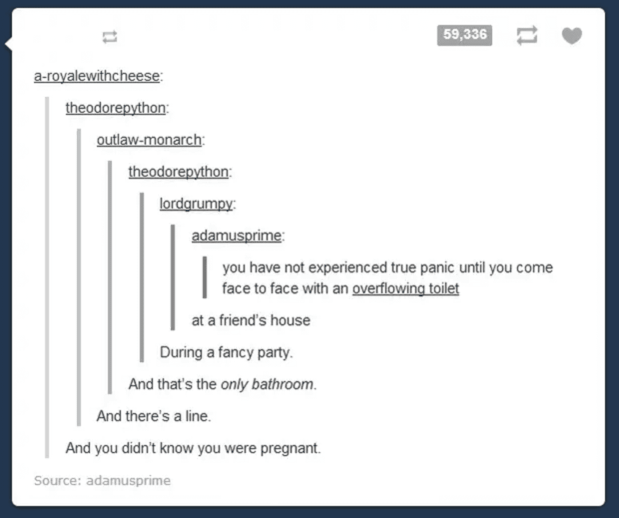 True experience. Tumblr Panic. I know that Fancy Toilet was your friend.