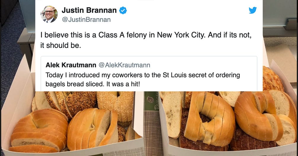 The Internet Found out St. Louis Slices Bagels Like Bread and We&#39;re Not Having It