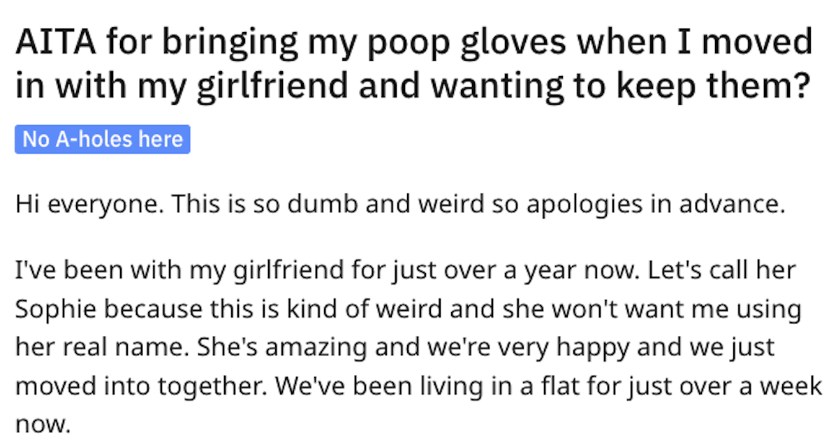 This Man's Controversial "Poop Gloves" Divides the