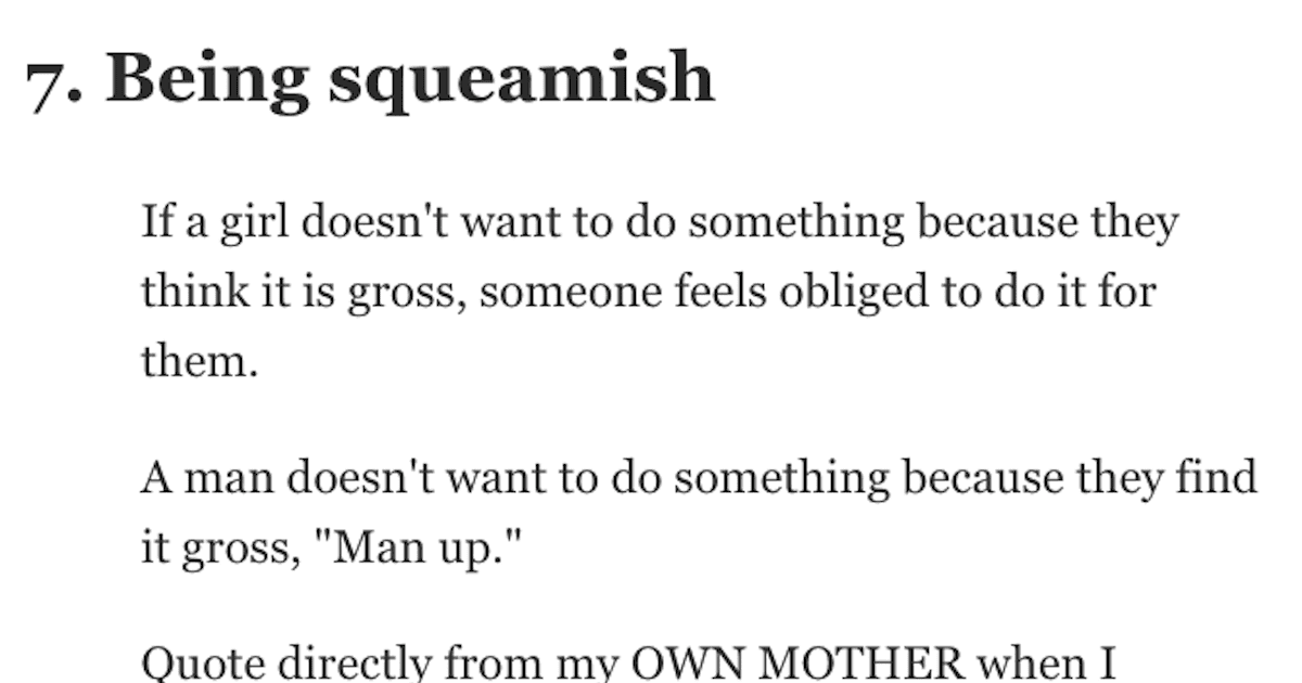 People Reveal Some Double Standards For Genders That People Rarely Question